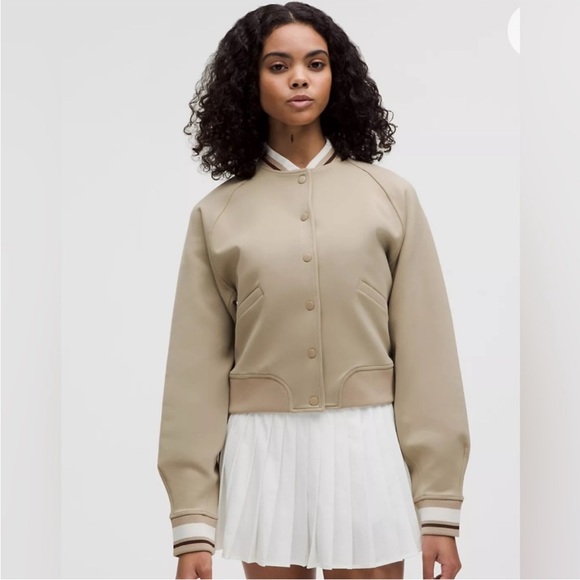 lululemon athletica Jackets & Blazers - NWT Softstream Snap-Front Collegiate Jacket | | Sheer Oak | Size: M